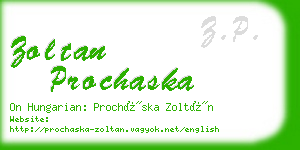 zoltan prochaska business card